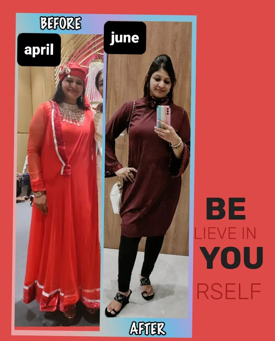 Before and after — April to June